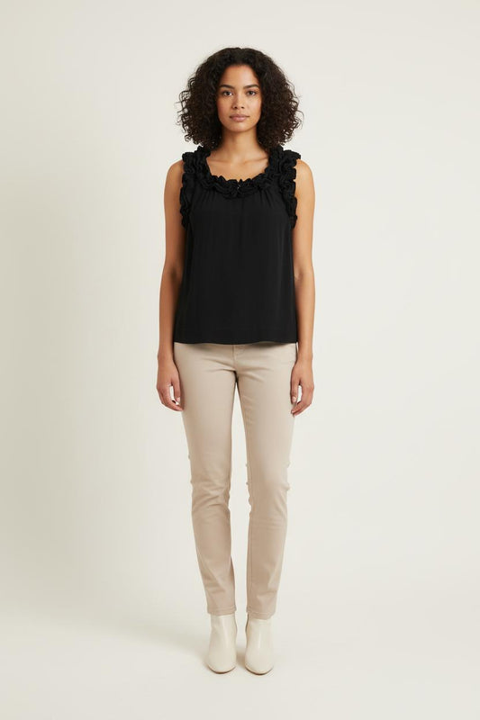 Top Sans Manches Noir - Taille M/38