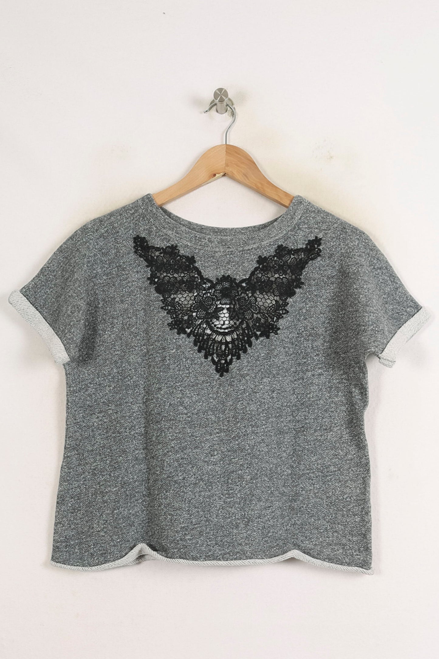 Sweat-shirt Gris et Noir - Taille M/38