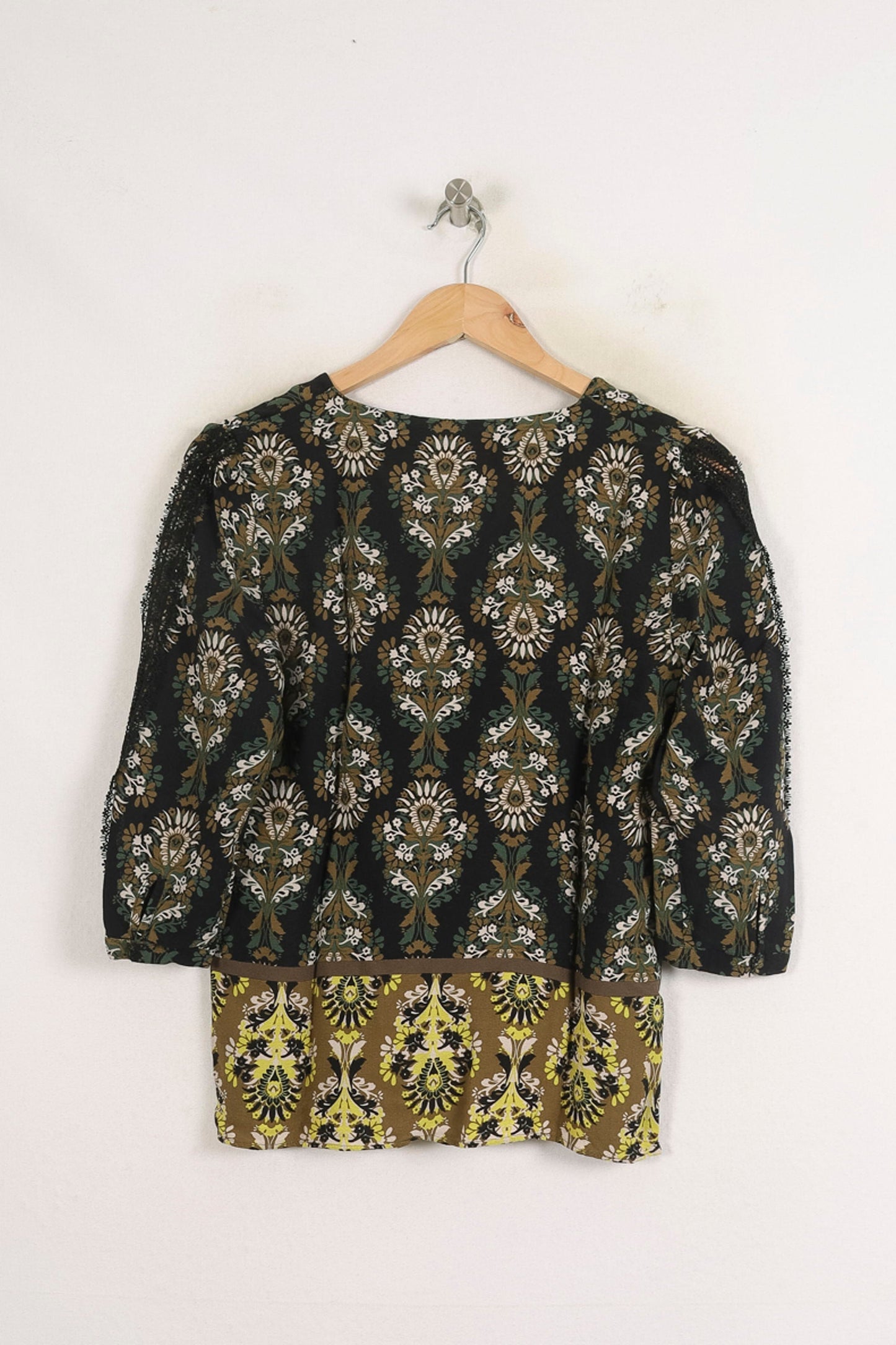 Blouse Verte et Jaune - Taille S/36