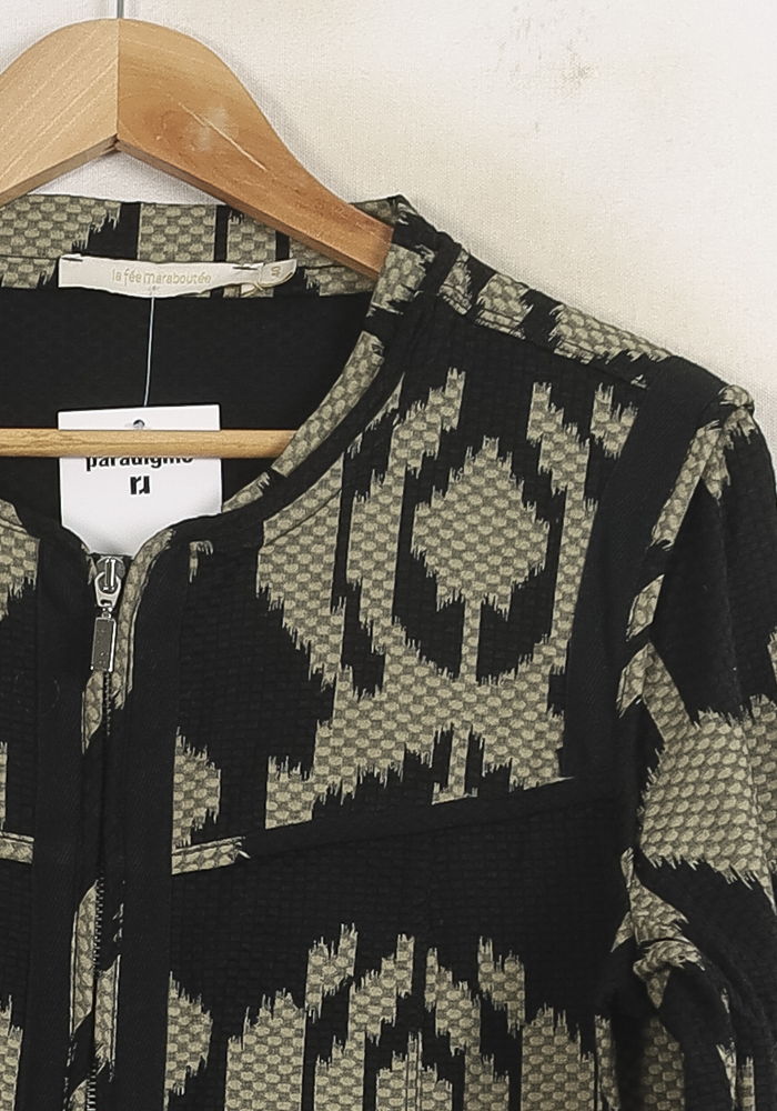 Veste Noire et Beige - Taille L/40