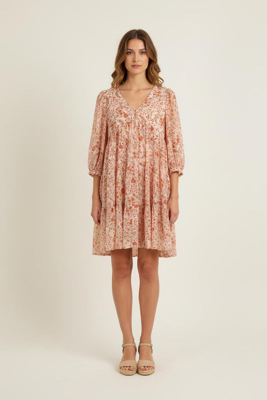 Robe Courte Multicolore - Taille M/38