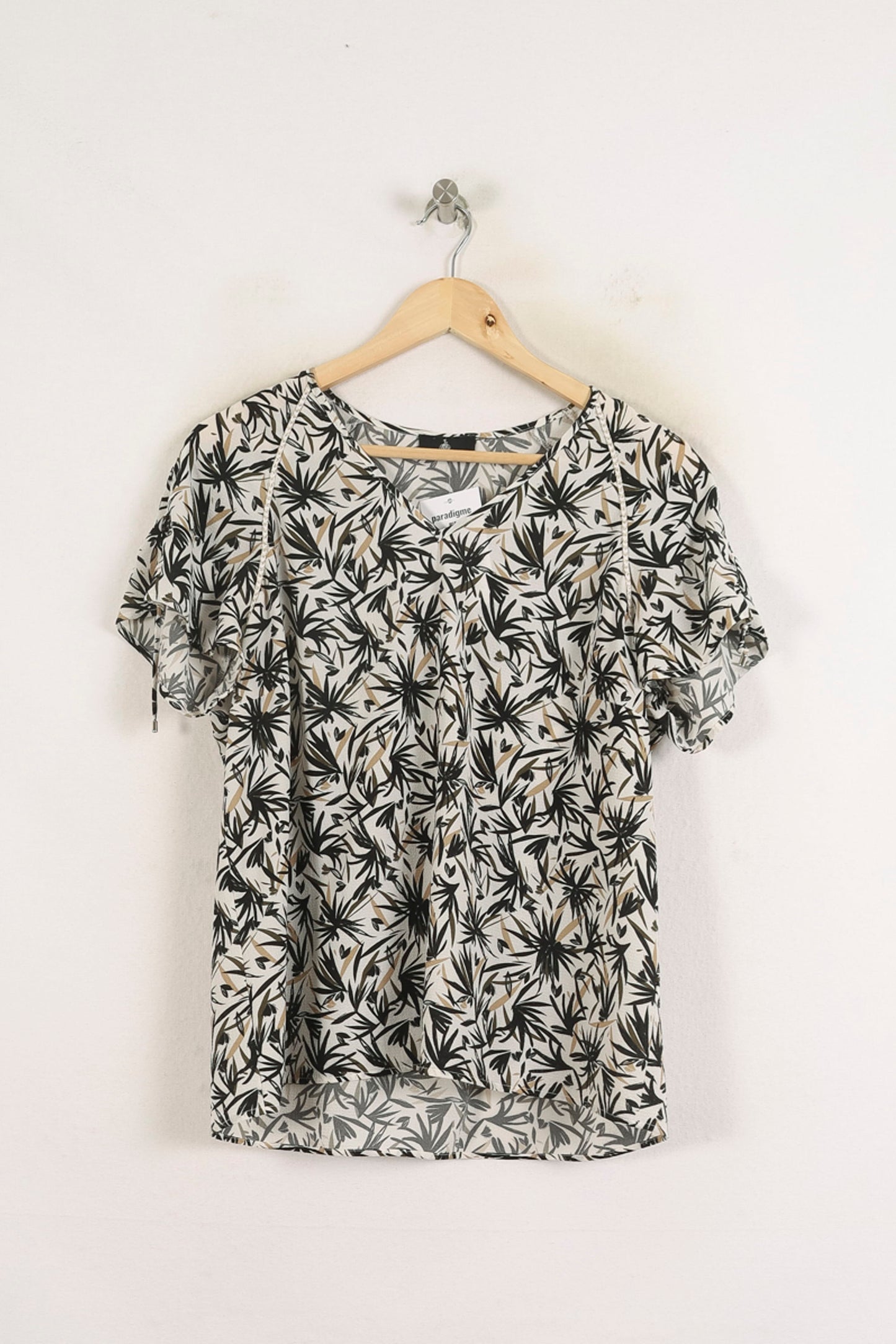 Blouse Imprimée Noire et Blanche - Taille XXL/44