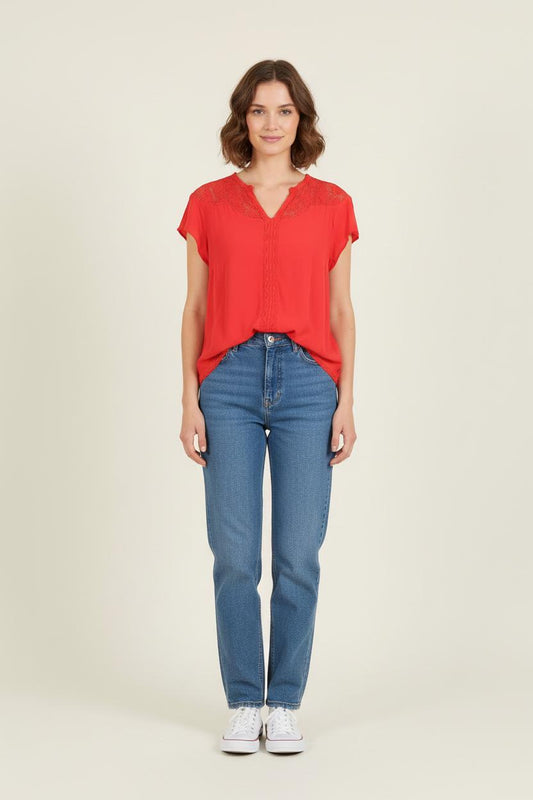 Blouse Rouge - Taille XXL/44