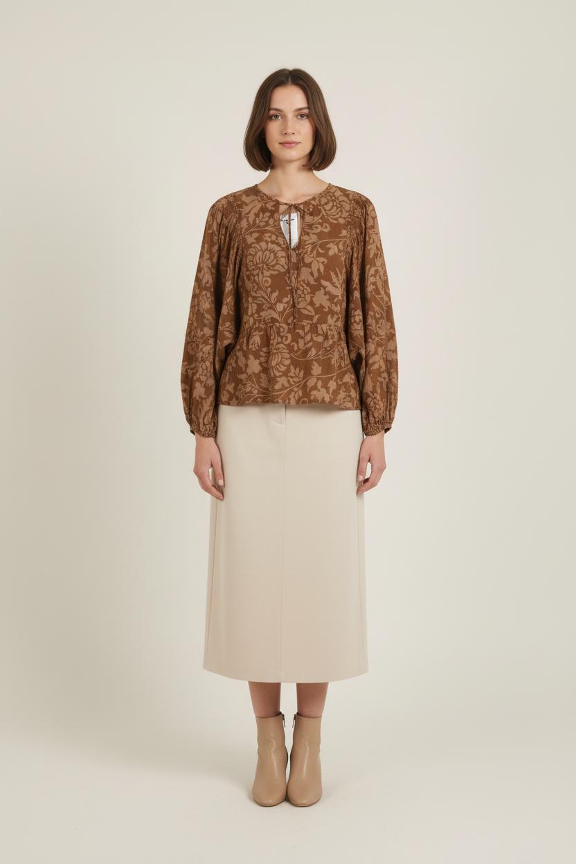 Blouse Marron - Taille M/38