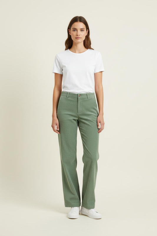 Pantalon Droit Vert - Taille S/36