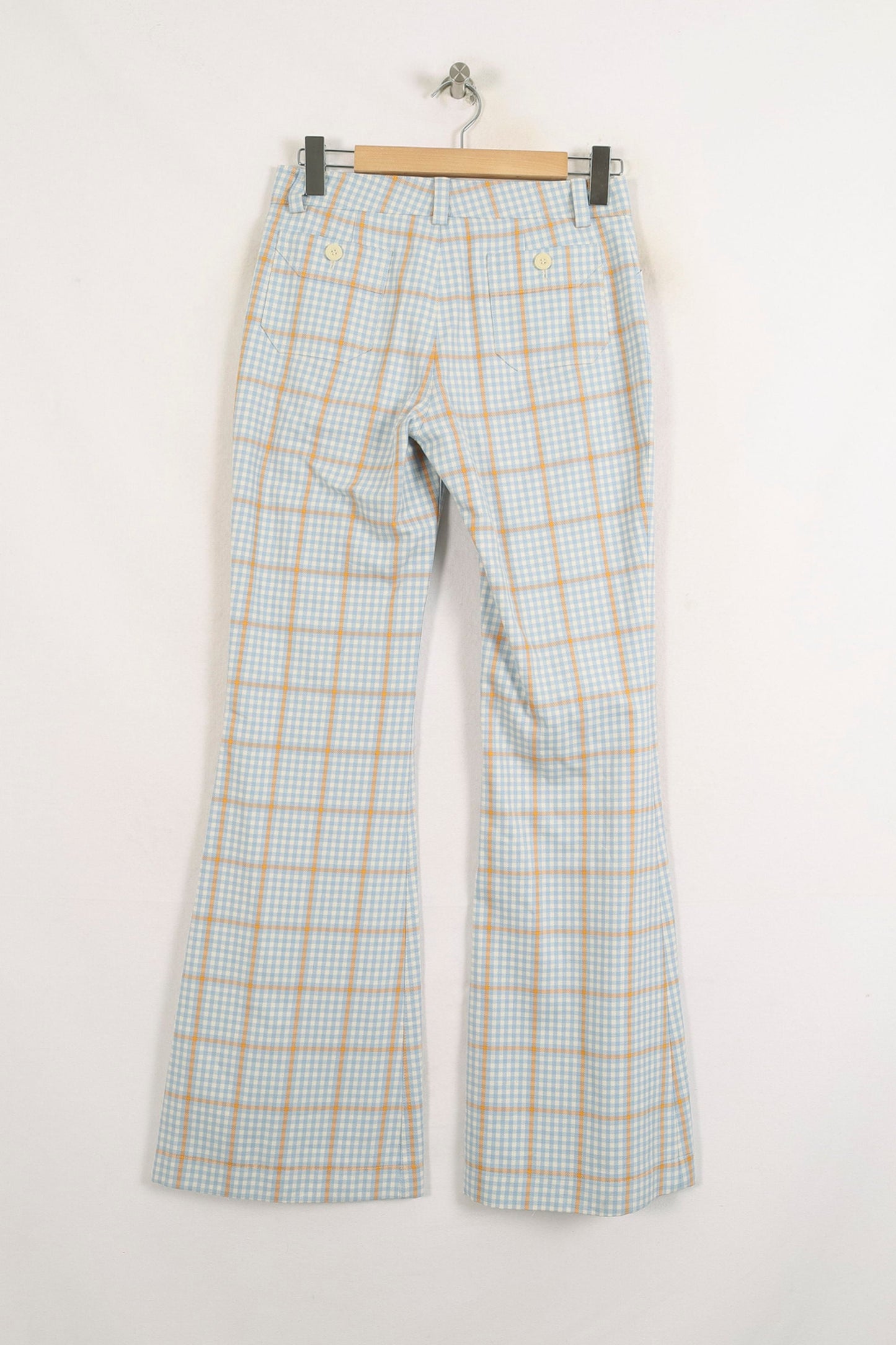 Pantalon Évasé Bleu et Beige - Taille S/36