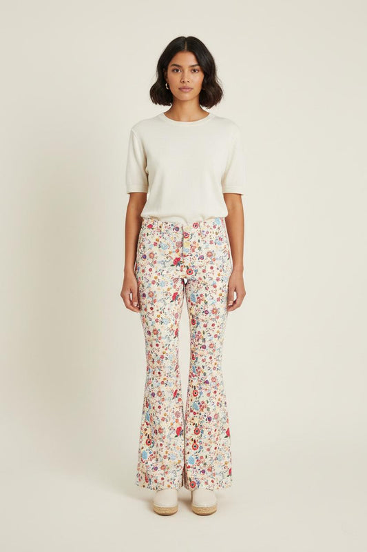 Pantalon Évasé Multicolore - Taille S/36