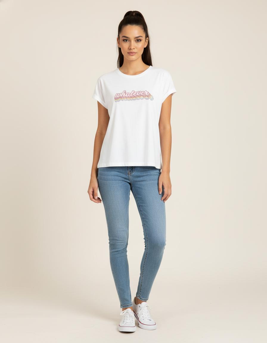 Tee-shirt Blanc - Taille XS/34