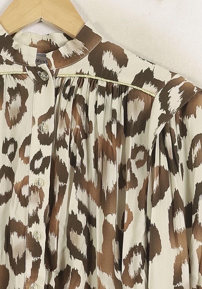 Blouse Léopard Beige et Marron - Taille XS/34