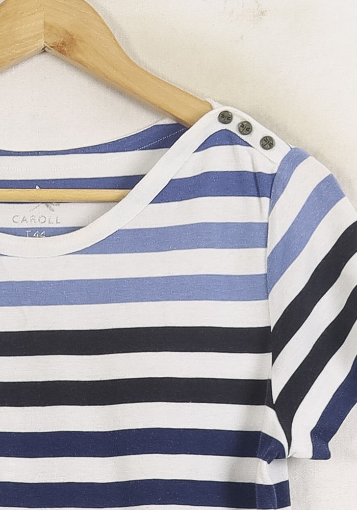 Tee-shirt Bleu et Blanc - Taille XXL/44