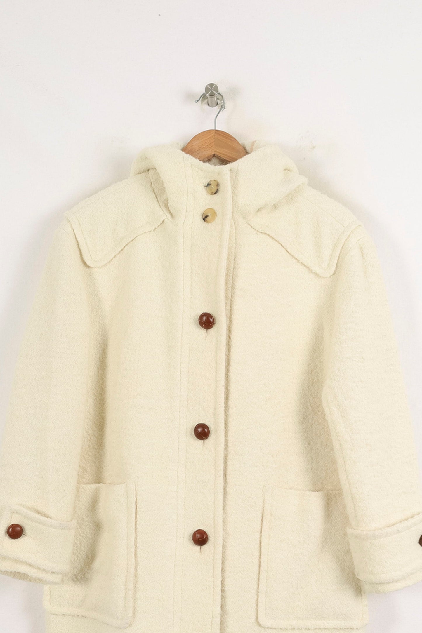 Manteau à Capuche Écru - Taille S/36