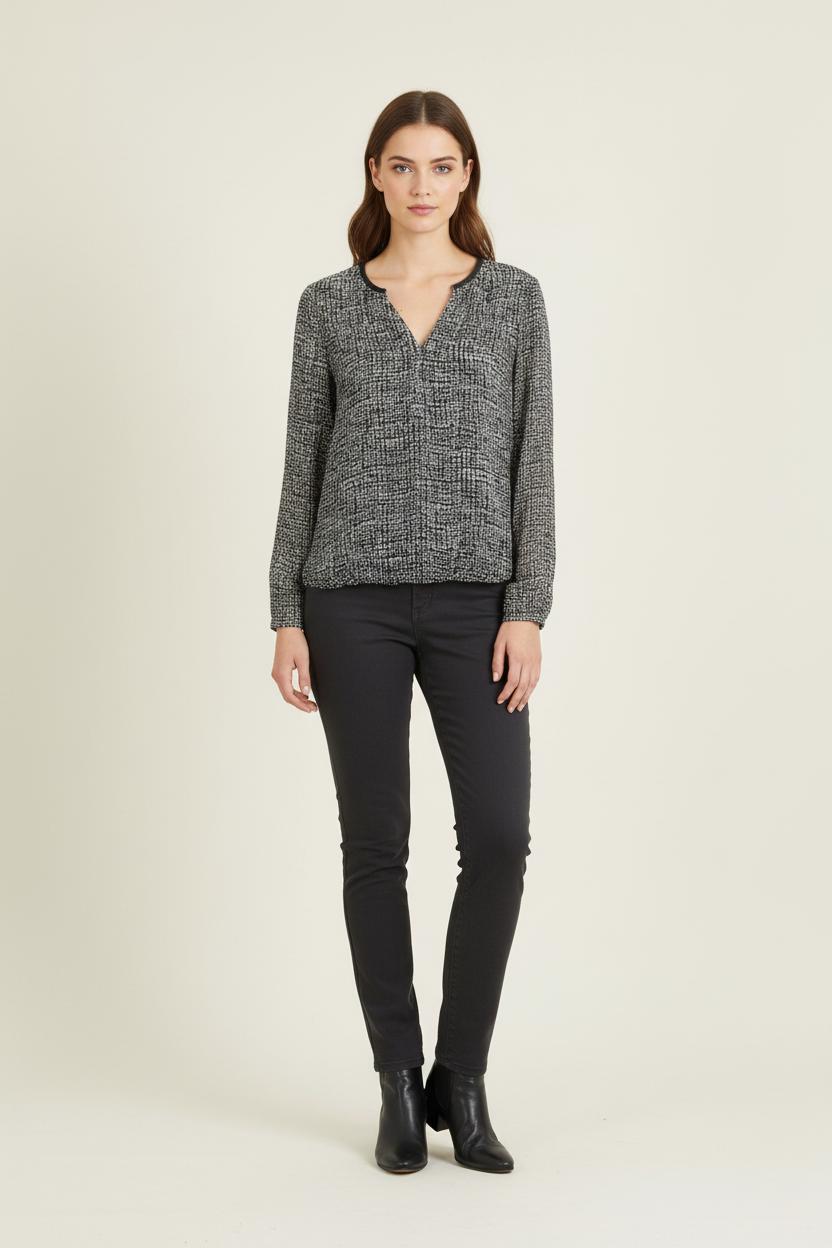 Blouse Noire et Blanche - Taille XXL/44