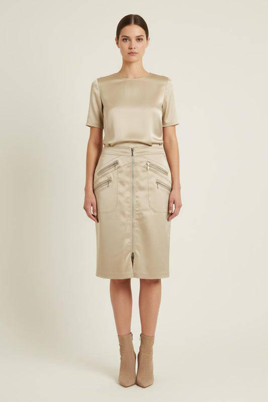 Jupe Crayon Or - Taille M/38