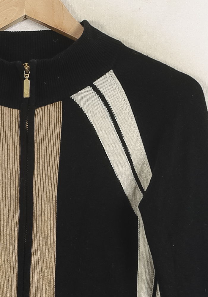 Cardigan Noir et Beige - Taille S/36