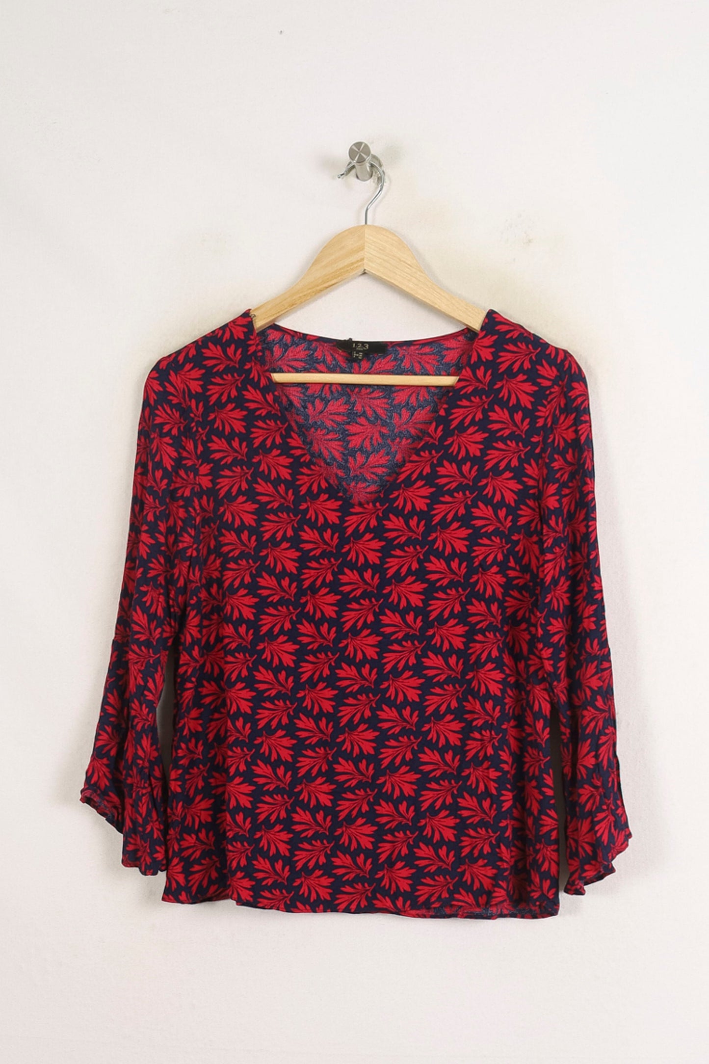Blouse Rouge et Noire - Taille L/40