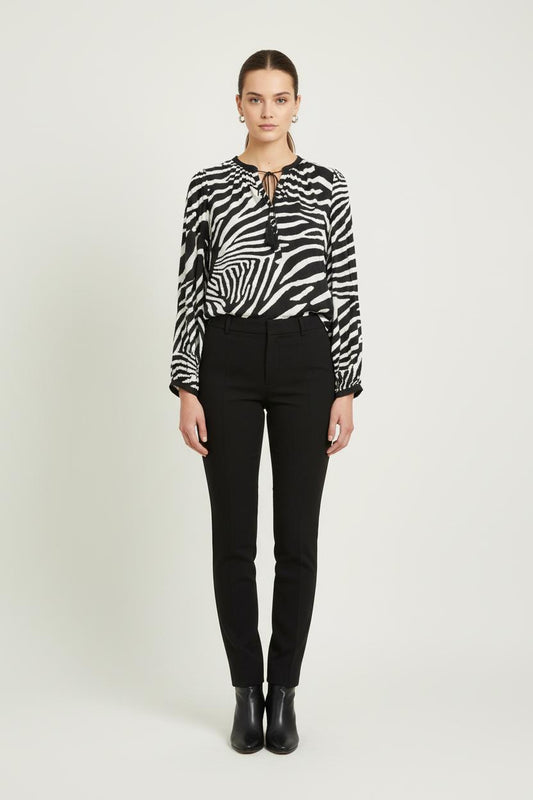 Blouse Noire et Blanche - Taille S/36