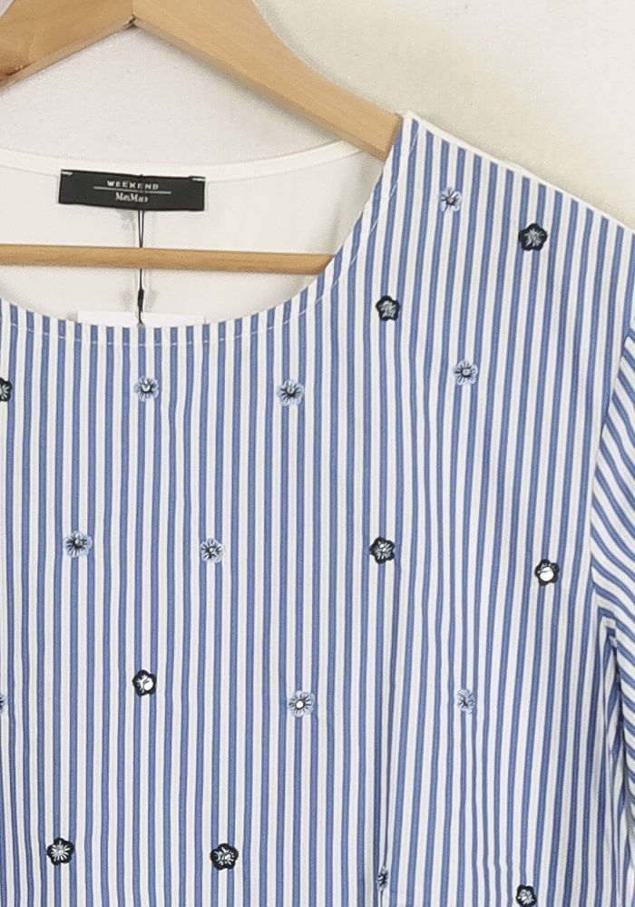 Tee-shirt Bleu et Blanc - Taille S/36