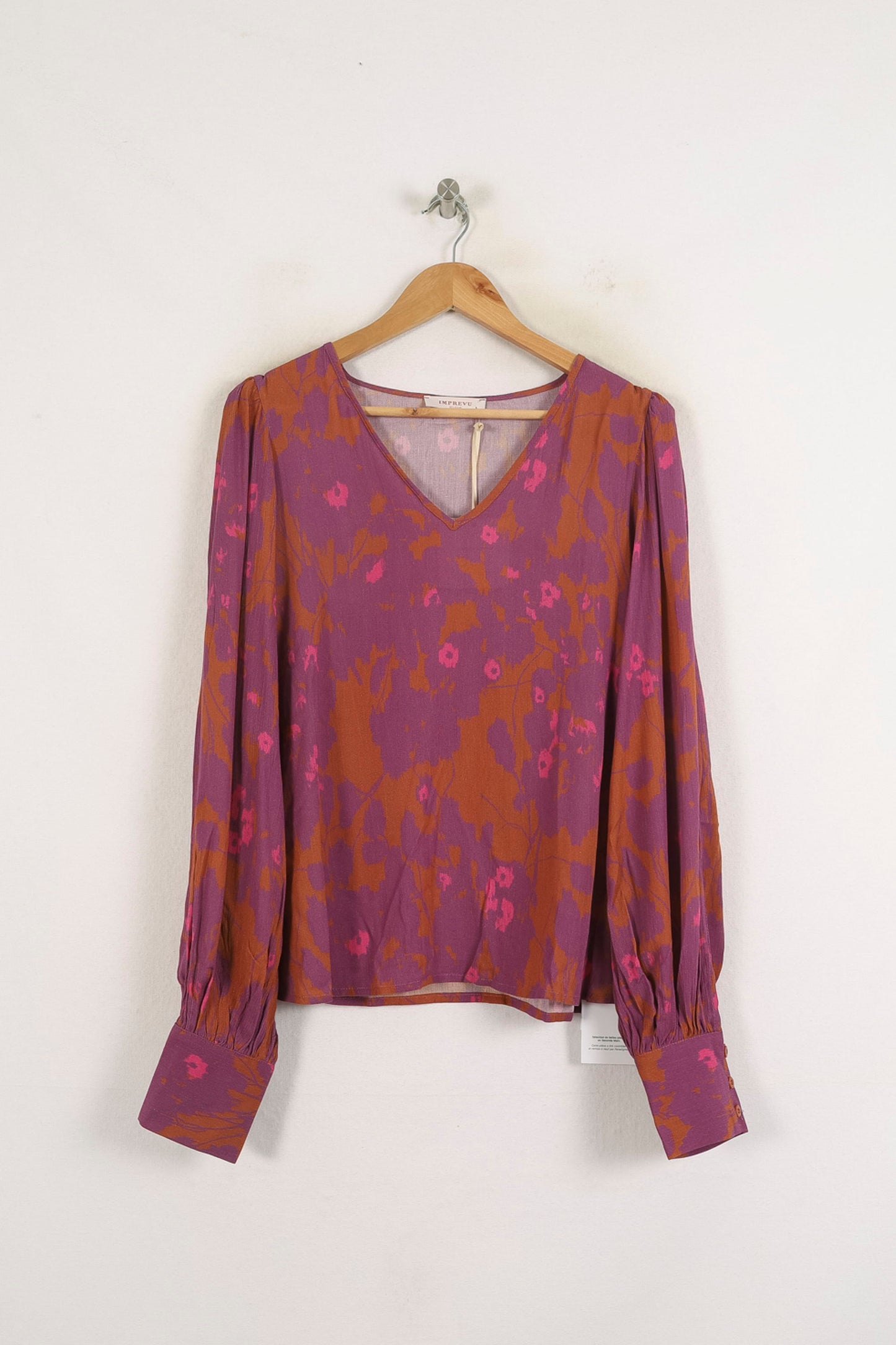 Blouse Violette et Marron - Taille XL/42