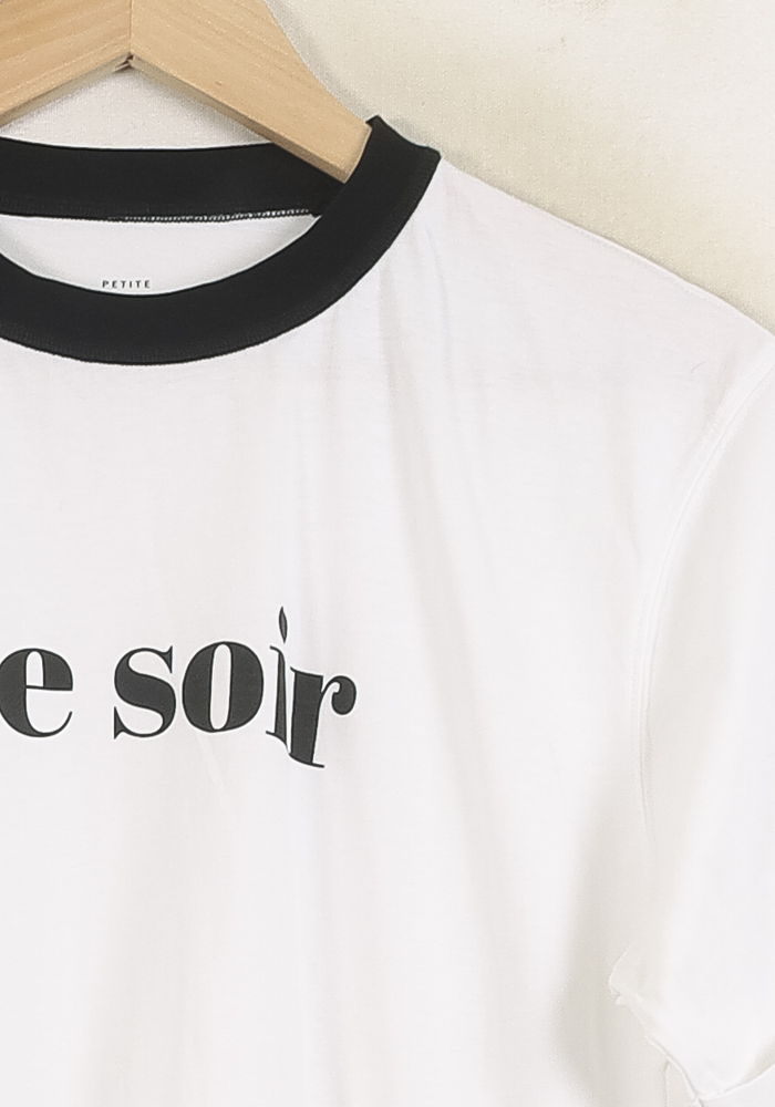 T-shirt Blanc et Noir - Taille M/38