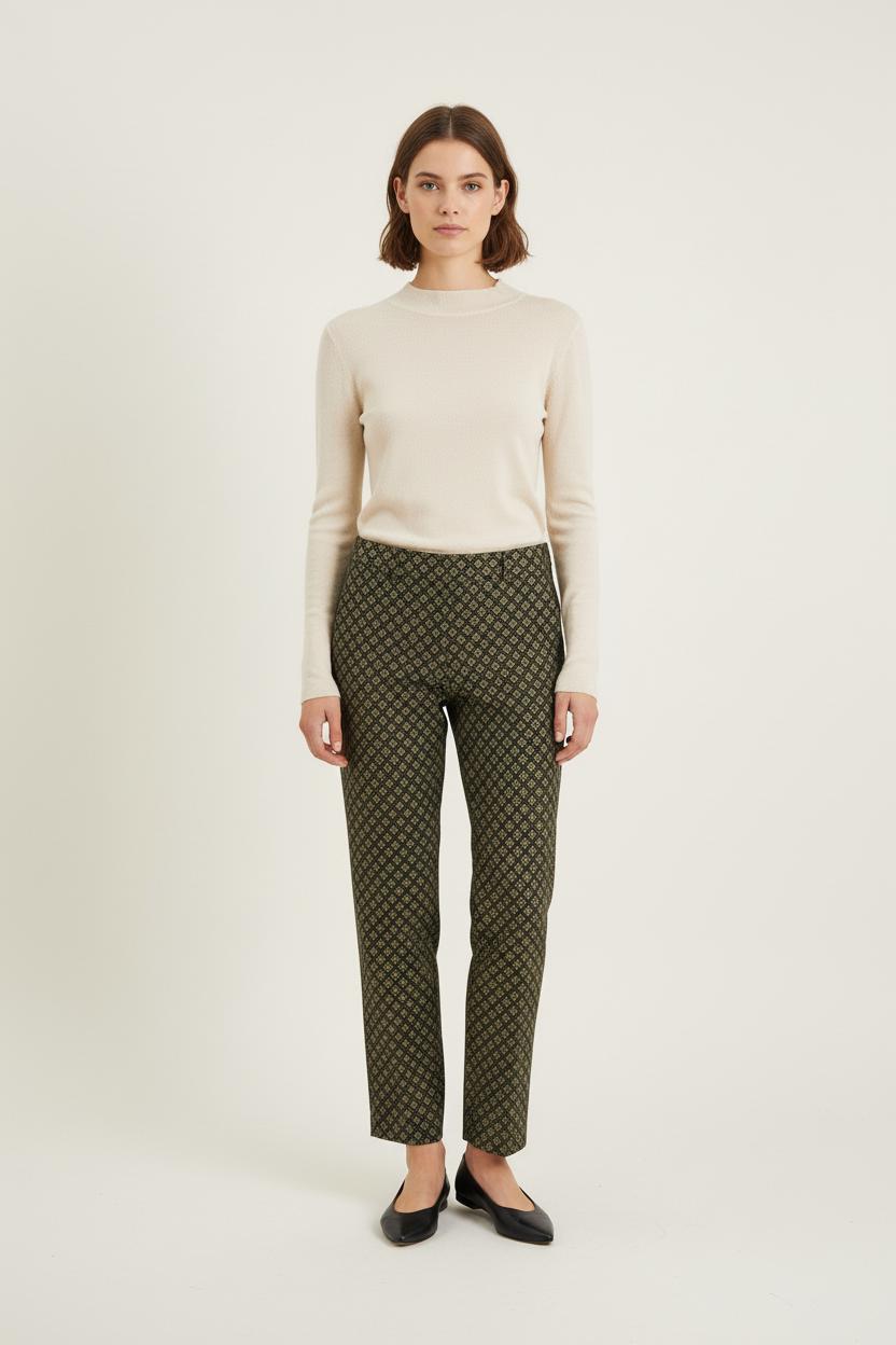 Pantalon Imprimé Vert et Noir - Taille S/36