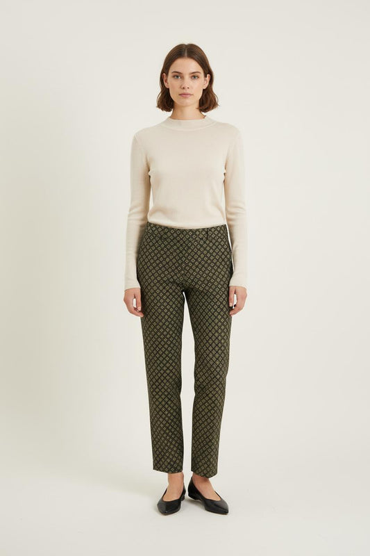 Pantalon Imprimé Vert et Noir - Taille S/36