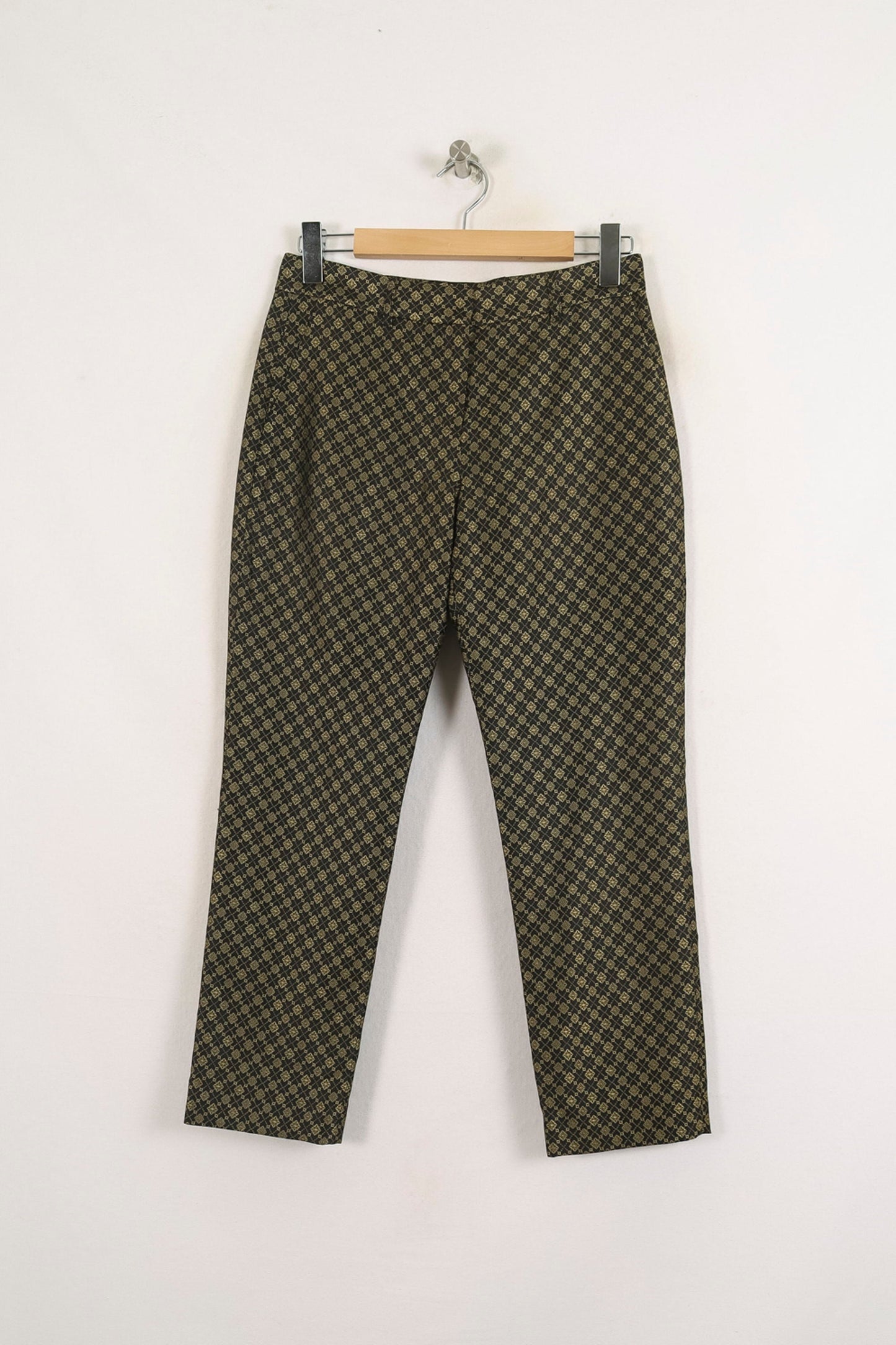 Pantalon Imprimé Vert et Noir - Taille S/36