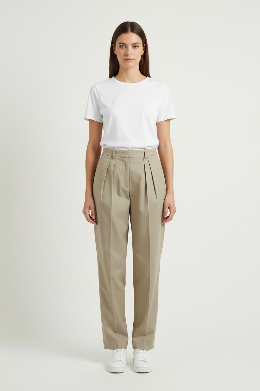 Pantalon Tailleur Beige - Taille M/38