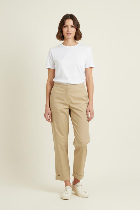 Pantalon Droit Beige - Taille XS/34
