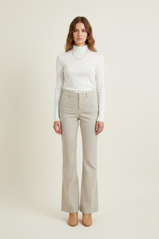 Pantalon Évasé Gris - Taille S/36