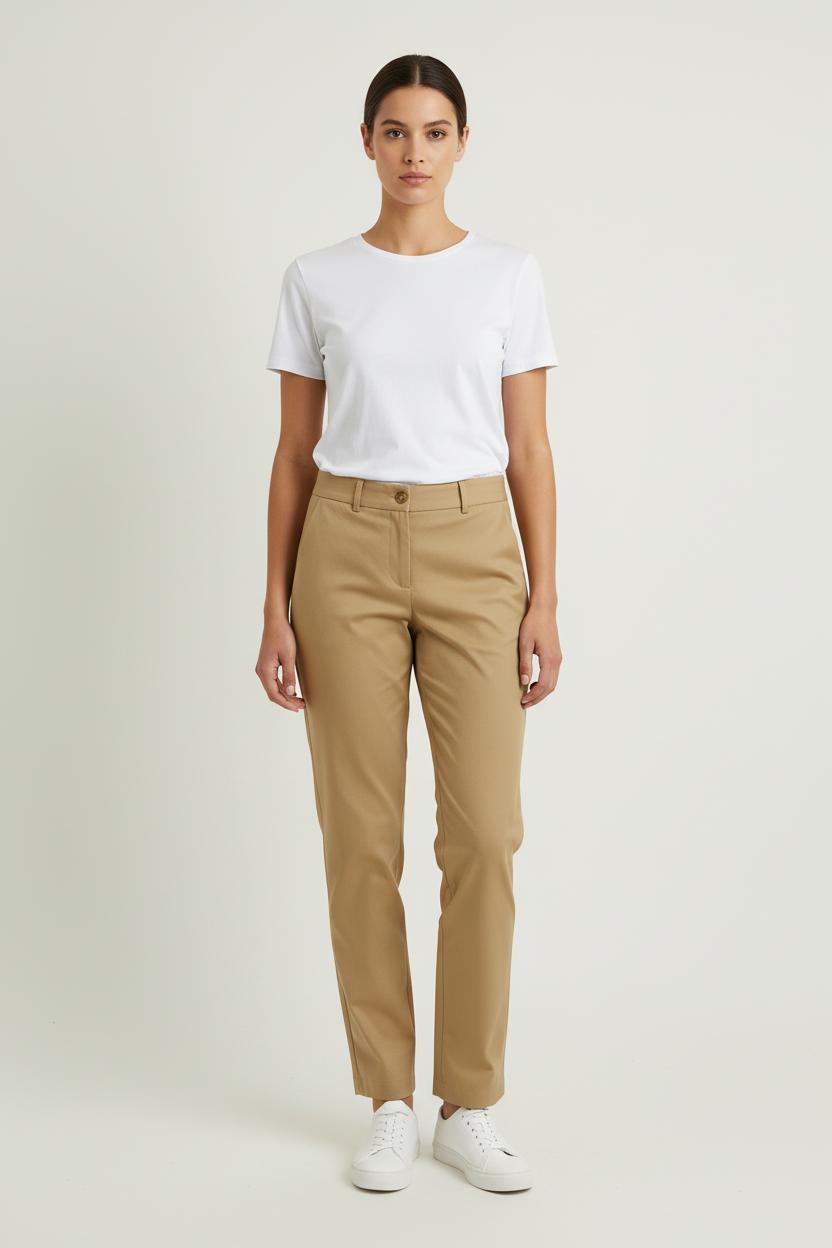 Pantalon Droit Beige - Taille S/36