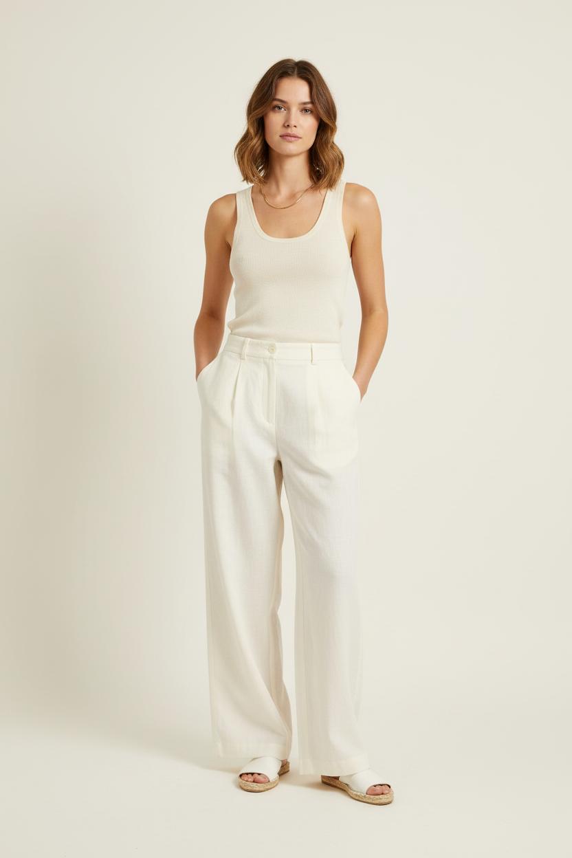 Pantalon Large Blanc - Taille S/36