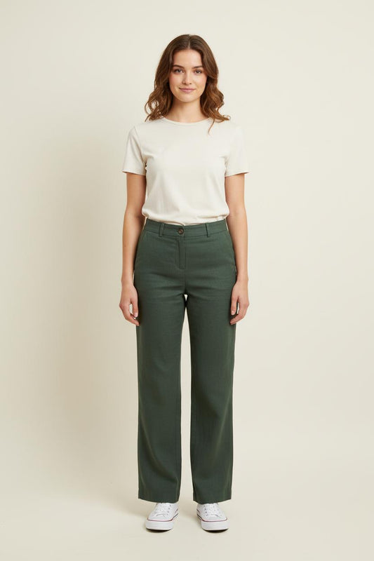 Pantalon Large Vert - Taille S/36