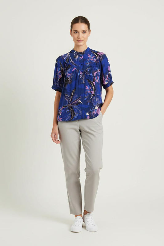 Blouse Bleue et Violette - Taille M/38