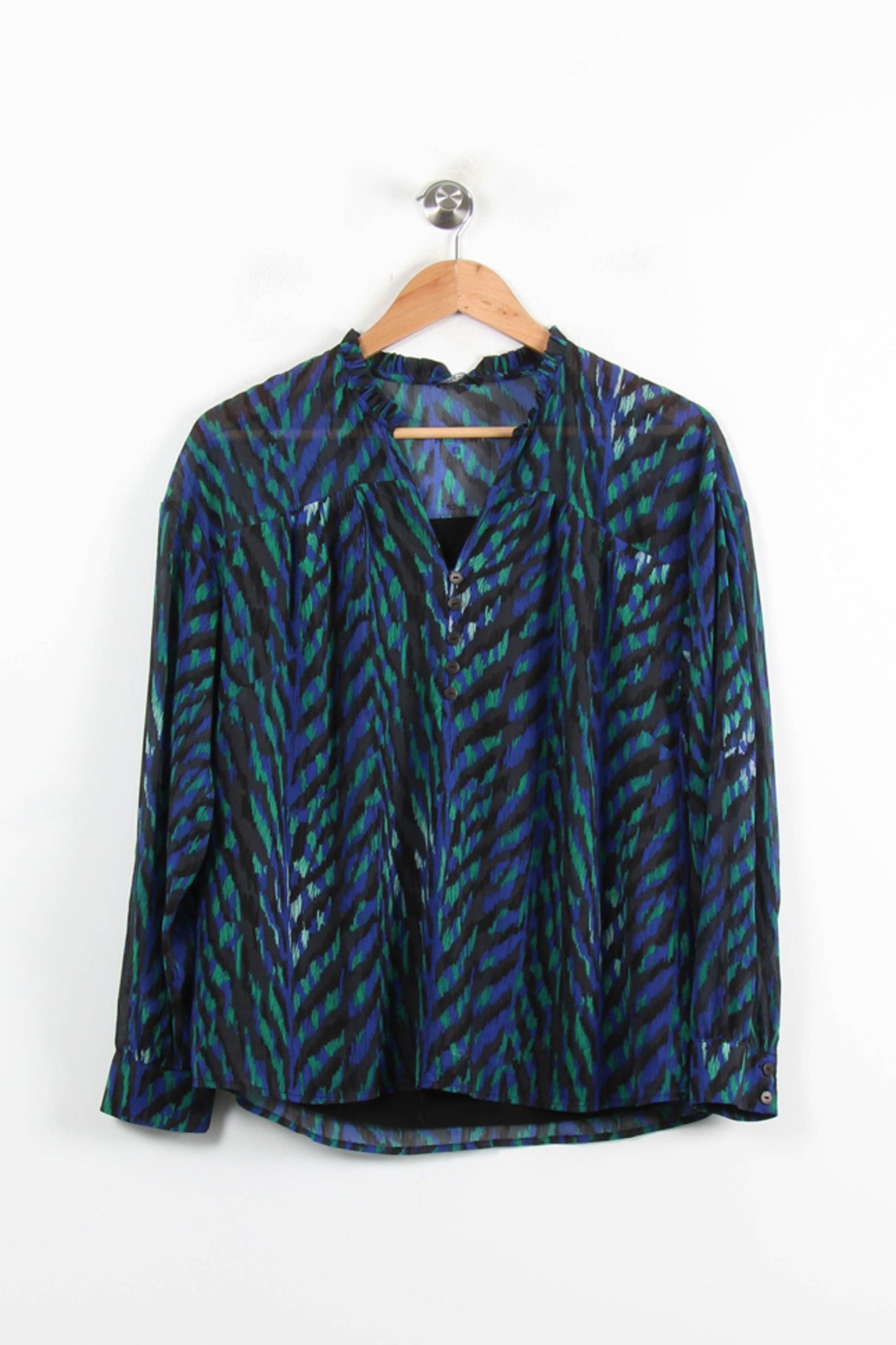 Blouse Bleu et Noir - Taille L/40