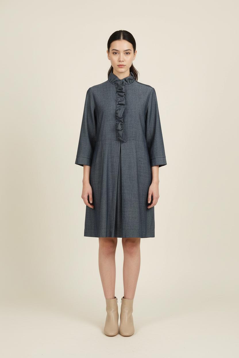 Robe Chemise Bleue - Taille S/36