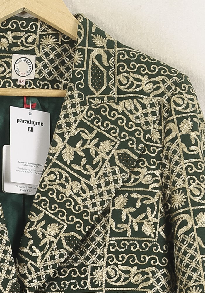 Blazer Vert et Beige - Taille M/38