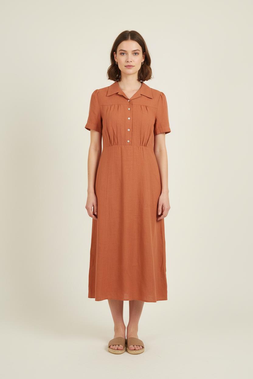 Robe Midi Marron - Taille S/36