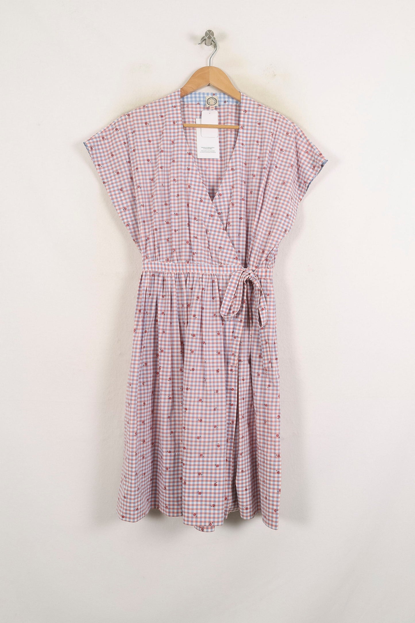 Robe Portefeuille Rose et Blanc - Taille S/36