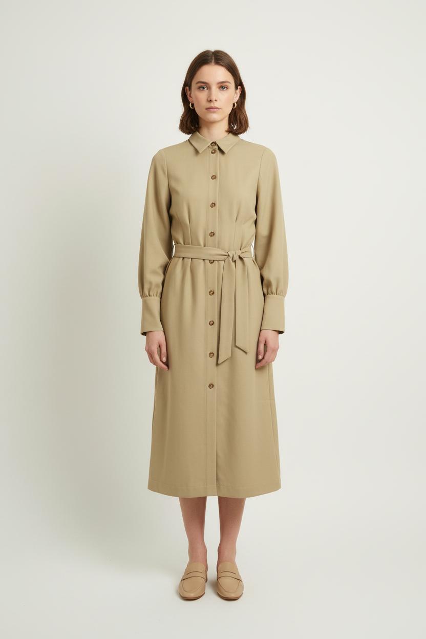 Robe Chemise Beige - Taille S/36