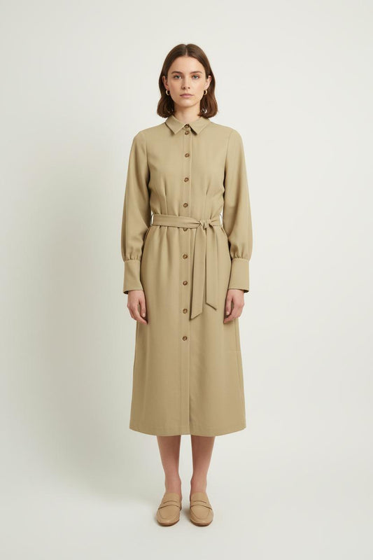 Robe Chemise Beige - Taille S/36