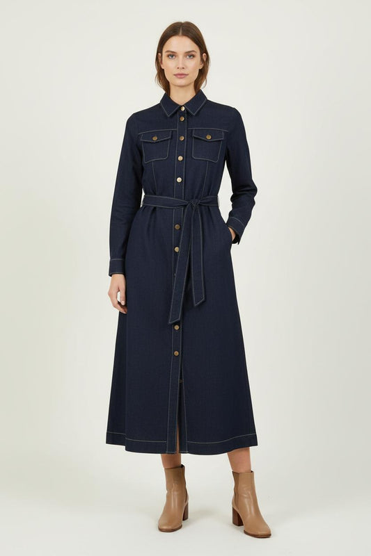 Robe Chemise Bleu - Taille S/36