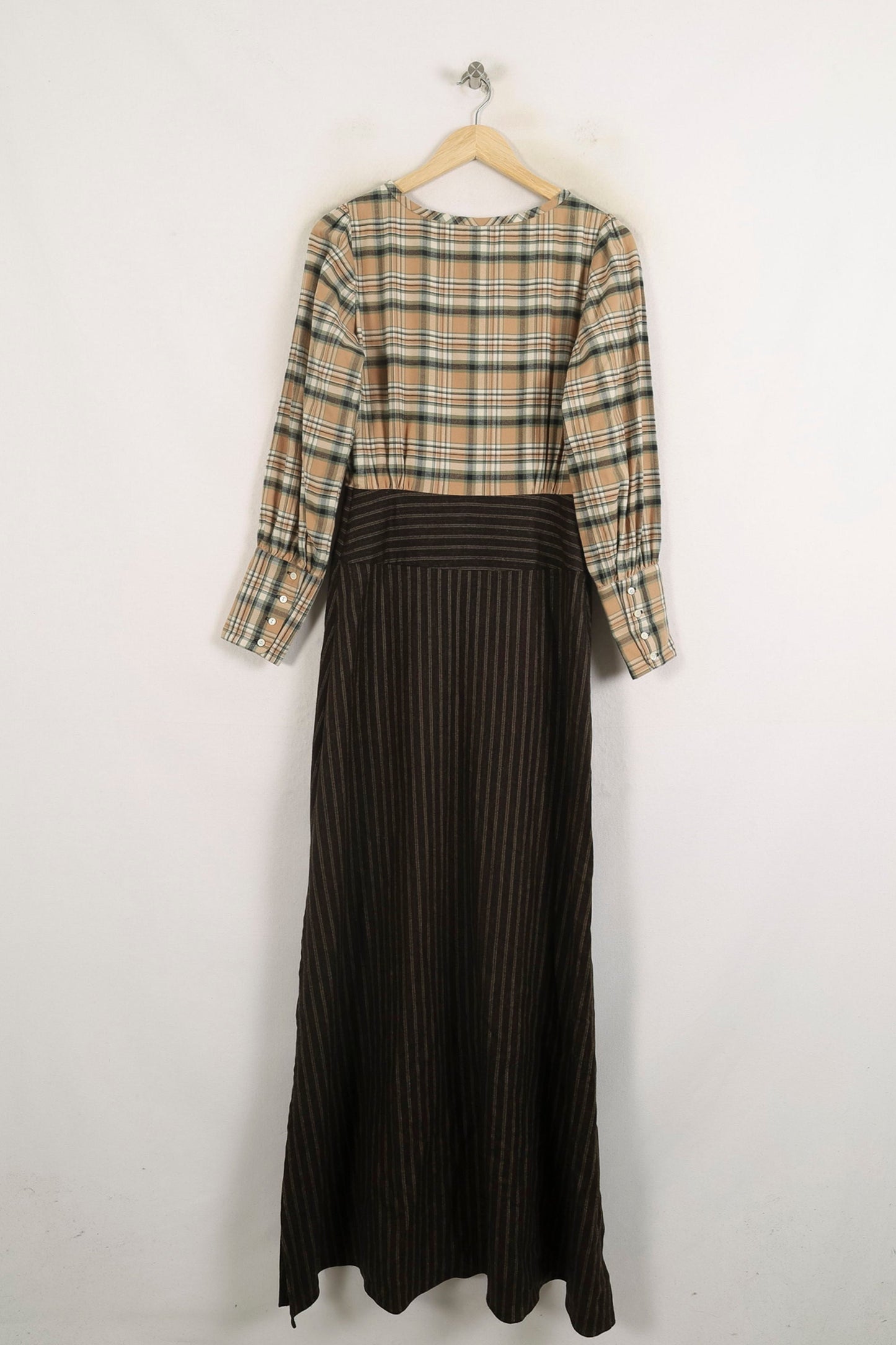 Robe Longue Marron et Beige - Taille S/36