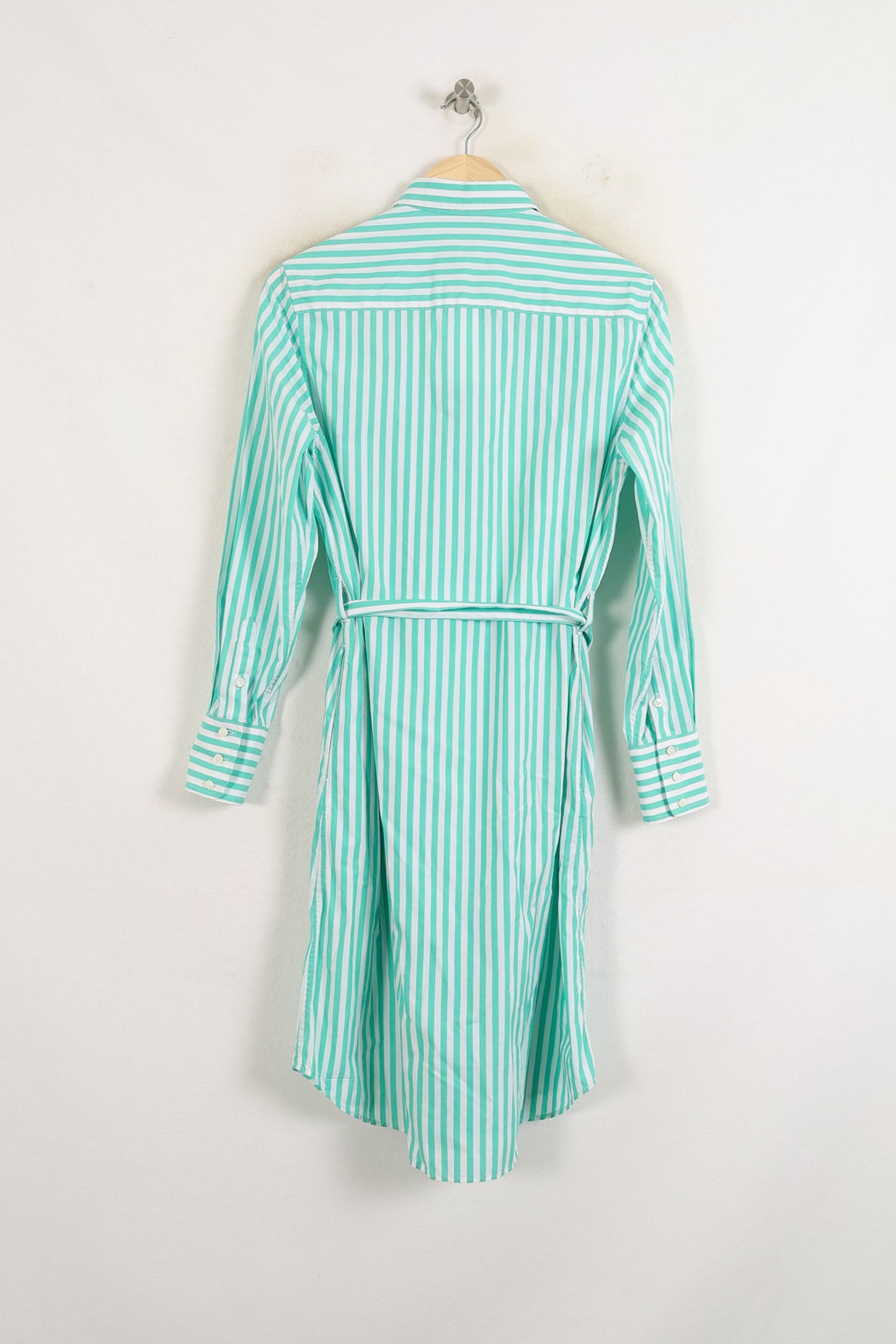 Robe Chemise Verte et Blanche - Taille S/36