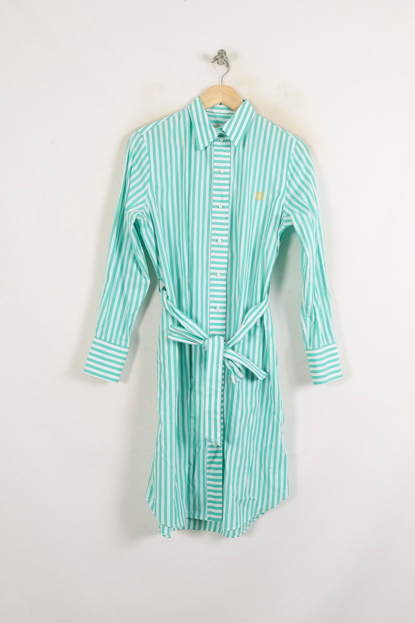 Robe Chemise Verte et Blanche - Taille S/36