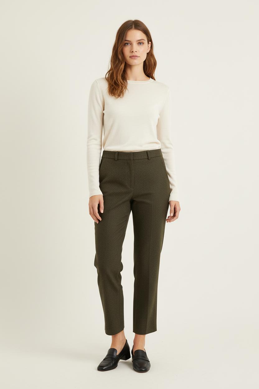 Pantalon Droit Vert - Taille S/36