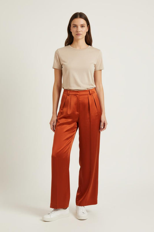 Pantalon Large Bordeaux - Taille M/38