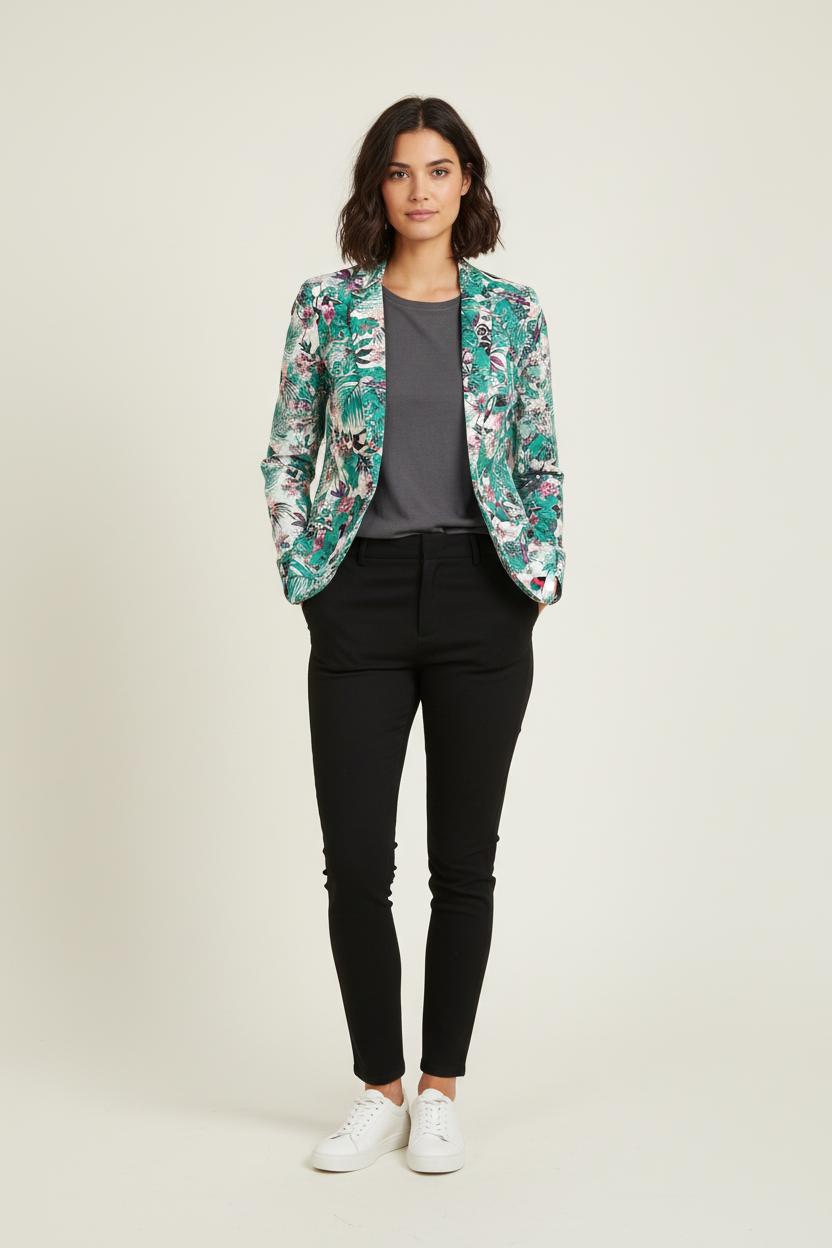Blazer Vert et Blanc - Taille XS/34