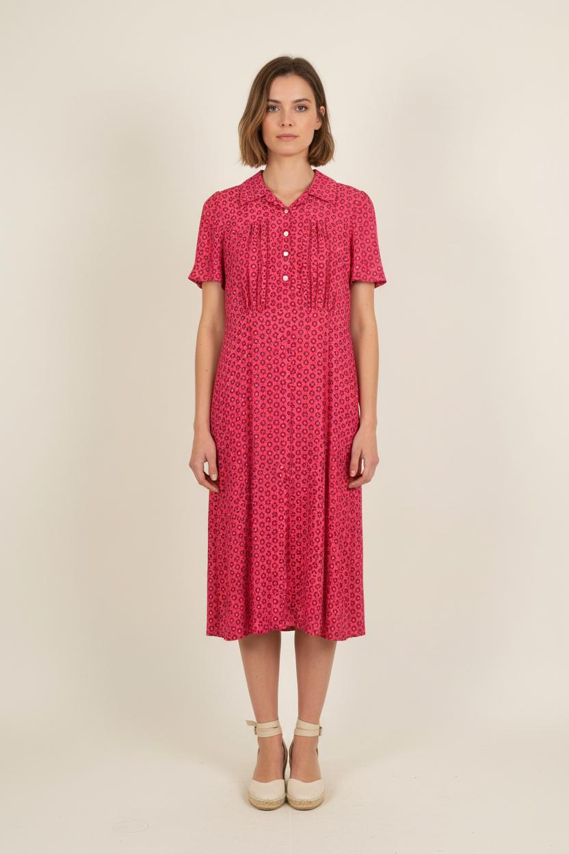 Robe Midi Rose - Taille S/36