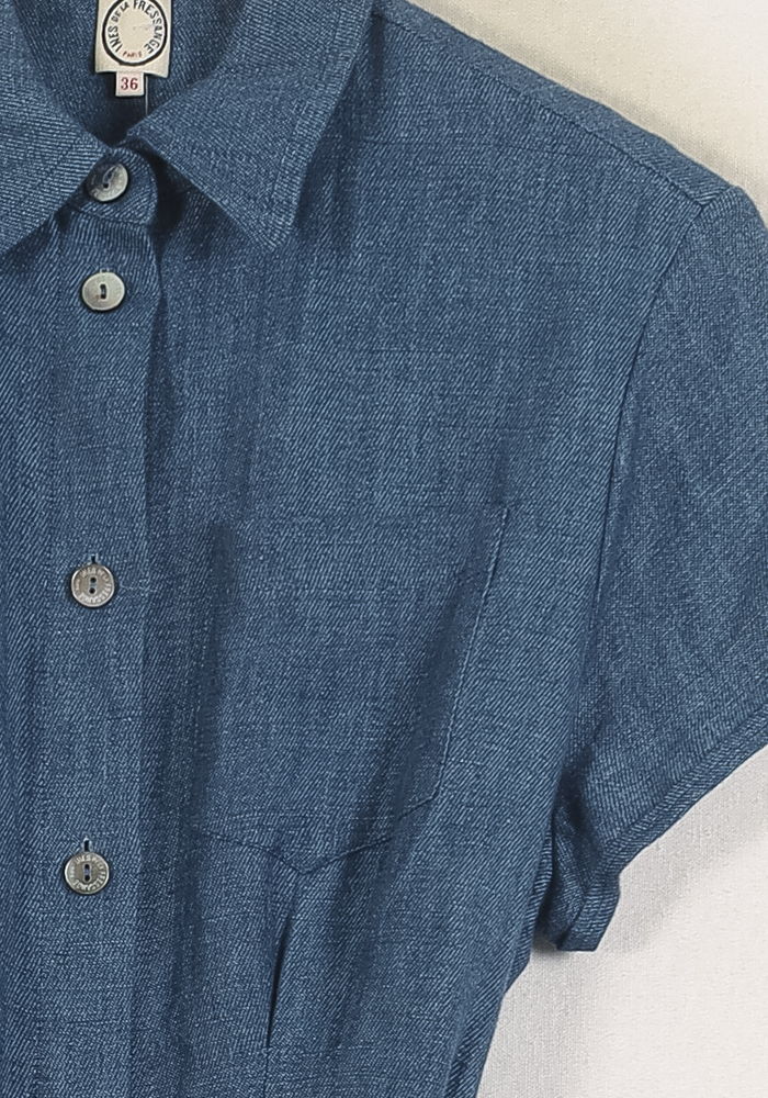 Robe Chemisier Bleue - Taille S/36