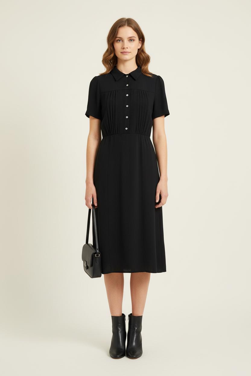 Robe Chemise Noire - Taille S/36